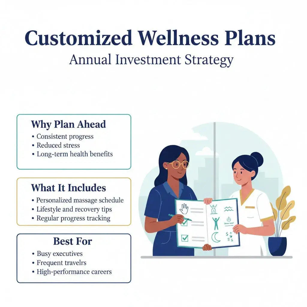Professional planning annual wellness calendar with strategic scheduling