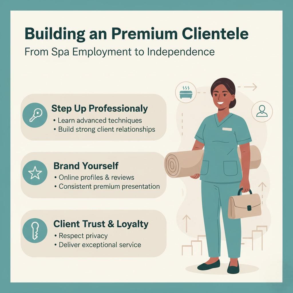 Massage therapist transitioning to independent premium practice