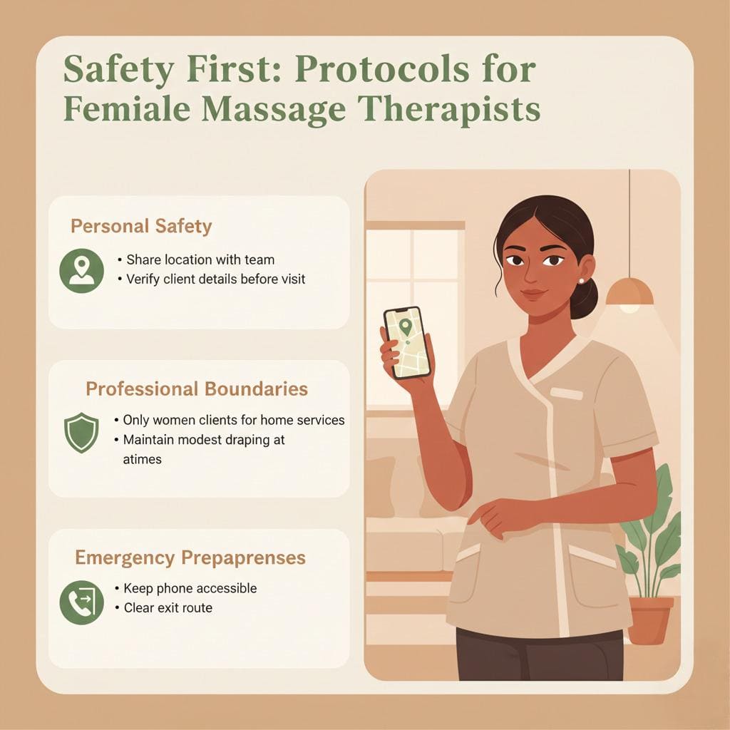Professional safety protocols for home massage service therapists