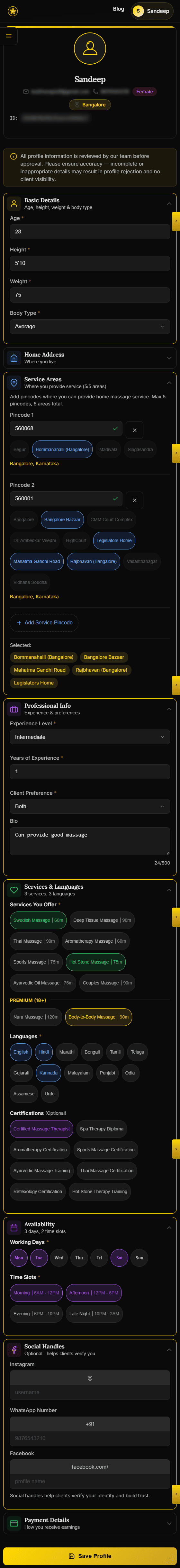 Pro Profile